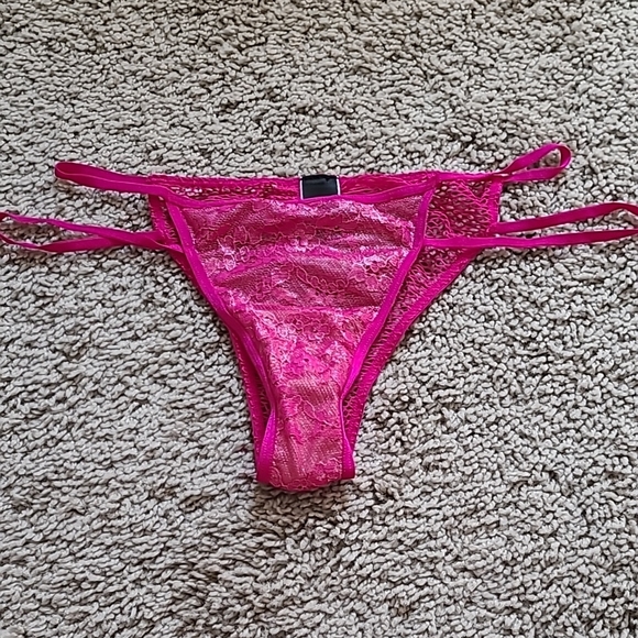 NWOT Victoria's Secret Pink Lace Netting Itsy Mini - Picture 1 of 11